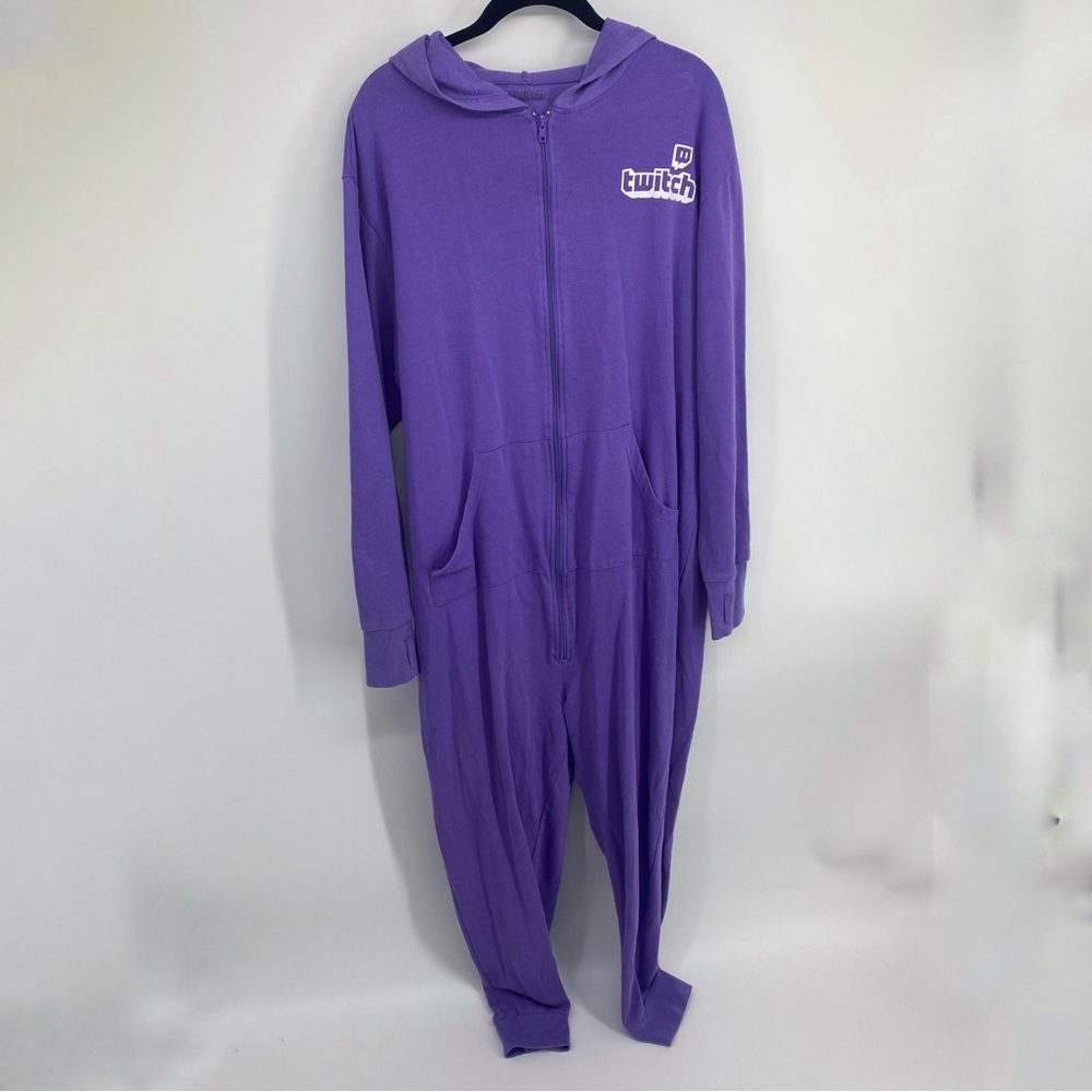 Twitch Logo Adult Purple Onesie Size Large